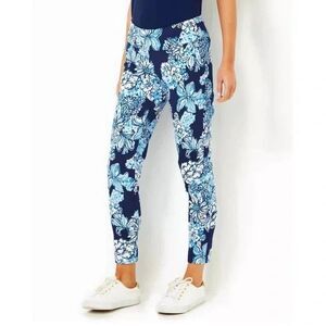 Lilly Pulitzer Luxletic Corso Pants UPF 50+ in Low Tide Navy Bouquet All Day S